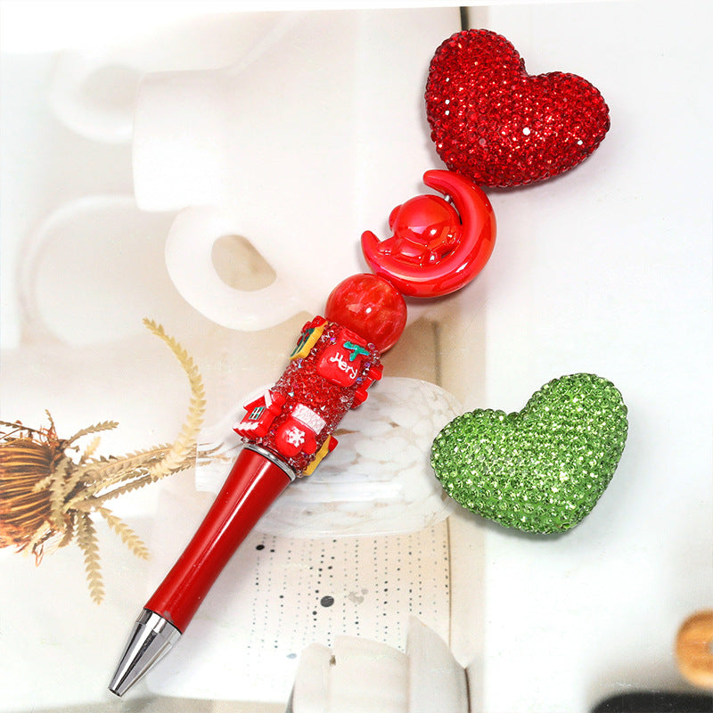 Wholesale 5pcs Heart Bead Can Pass Straight Hole Loose Beads