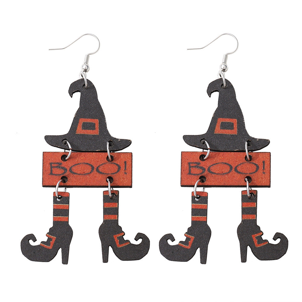 Wholesale  Gothic Witch Hat Boots Pendant Earrings