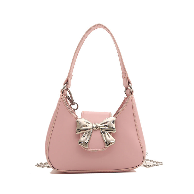Wholesale Fashion Bow Decoration Popular Chain Crossbody Shoulder Bag
