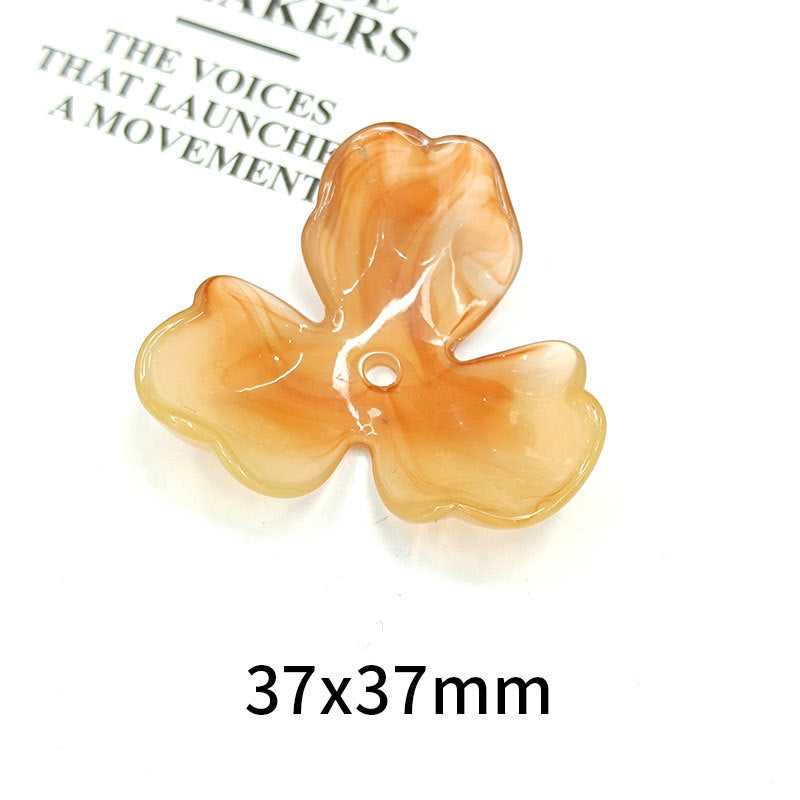 Wholesale 36mm 10pcs/pack Three Petal Acrylic Beads