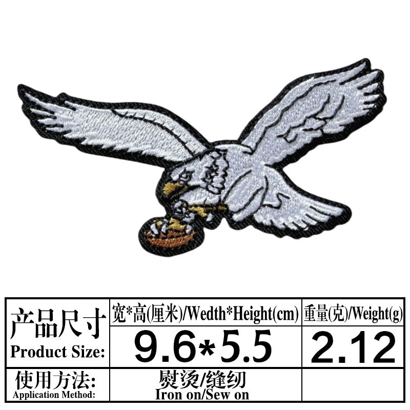 Wholesale Sports Meet Embroidered Fabric Patches for Clothing and Rugby Apparel