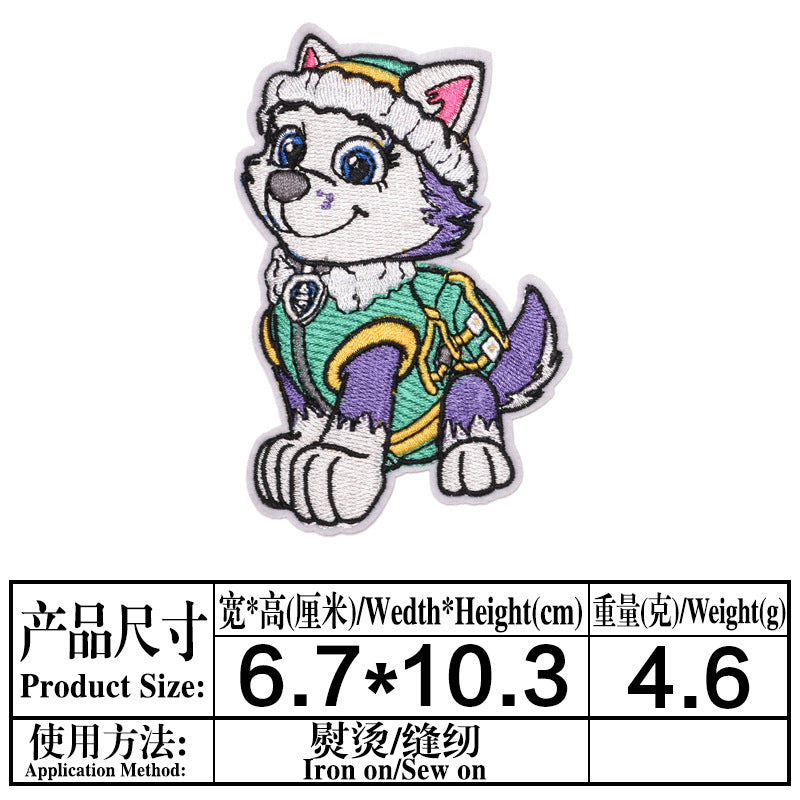 Wholesale Cute Puppy Embroidery Patches 23 Styles Cartoon Cloth Patch Set For Clothing Bags Towels Kids DIY Repair Decor Chic Fashion Accessory