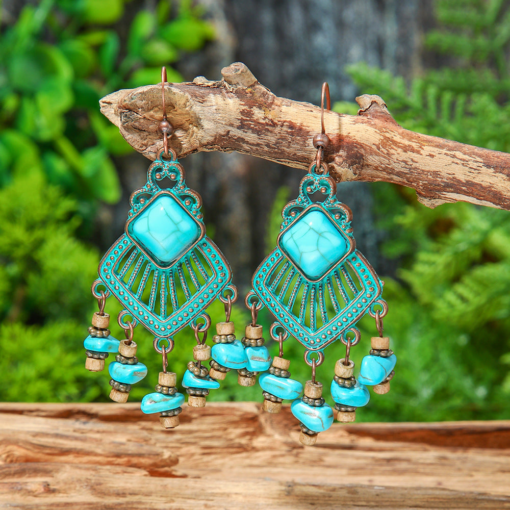 Wholesale Bohemian Retro Tassel Earrings Zinc Alloy Fashion Accessory For Party Wear And Resale