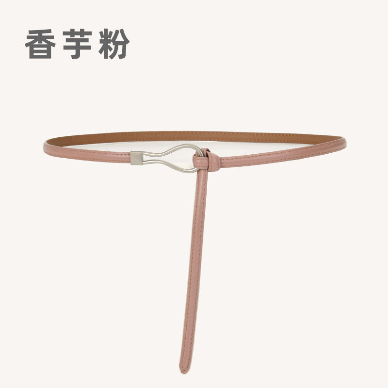 Wholesale Non-porous Genuine Leather Thin Versatile Belt