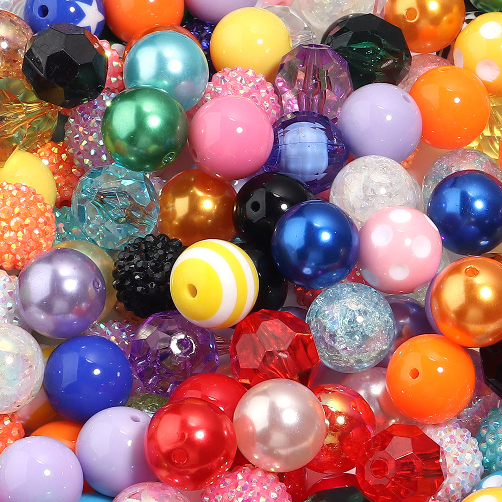 Wholesale 12pcs Candy resin stripe beads 20mm color resin round beads