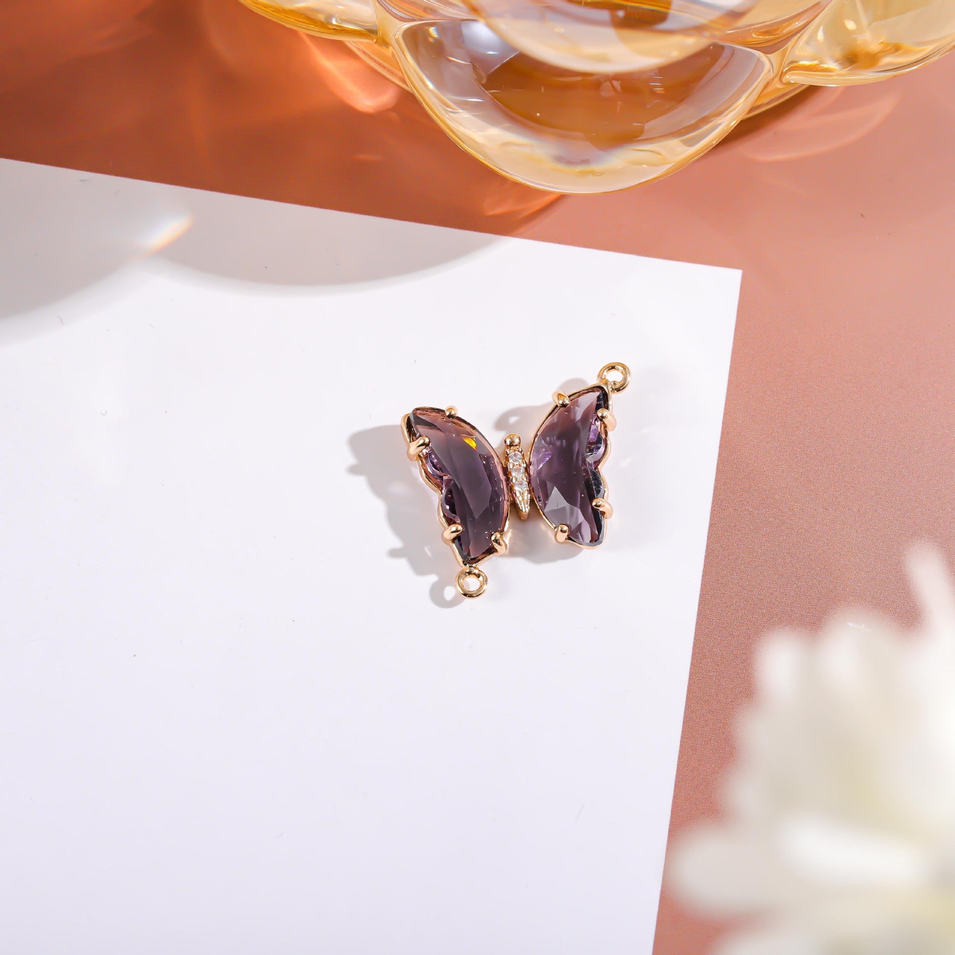 Wholesale Crystal Butterfly Double Pendant