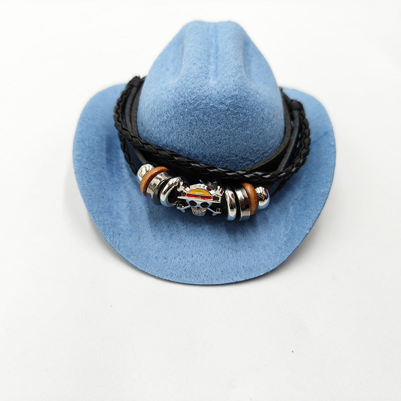 Wholesale Yama gentleman cowboy hat son mini pet hat birthday party hat weilai car 66 ornament hat