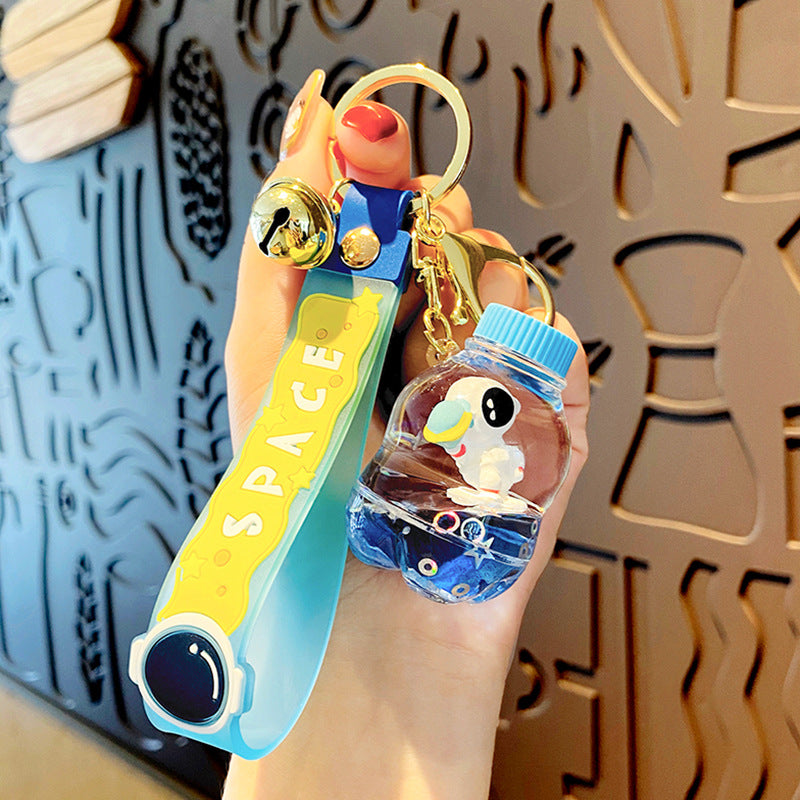 Wholesale Acrylic Creative Liquid Astronaut Floating Keychain