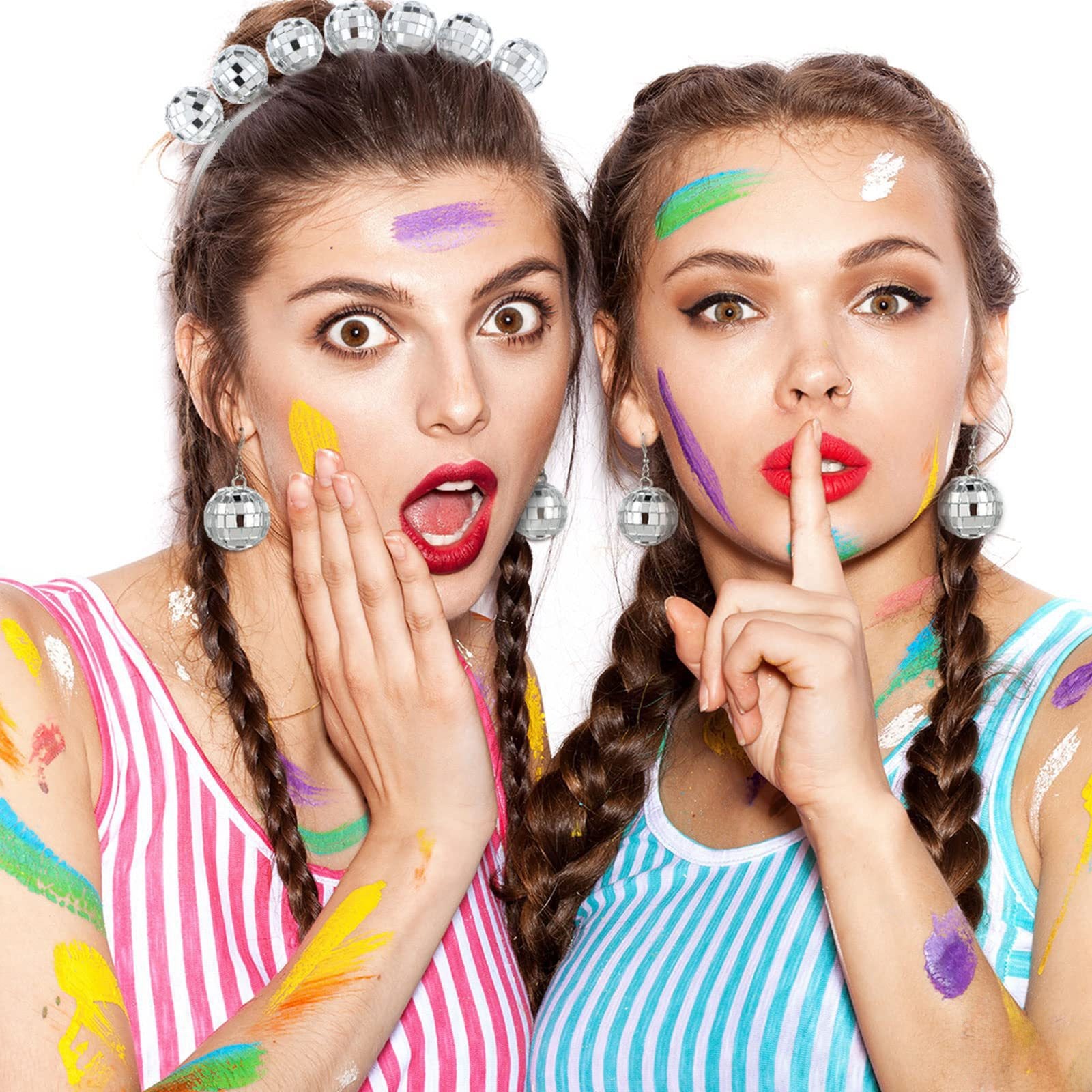 Wholesale Mirror Ball Earrings Party Dance Accessories Hip Hop Punk Style Ear Decorations