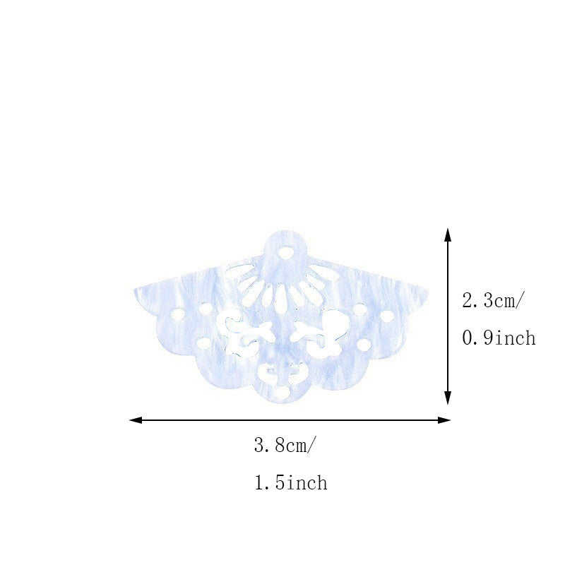 Wholesale DIY Jewelry Accessories Acetate Hollow Fan Token Hairpin Imitation Shell Earrings