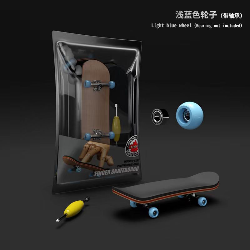 Wholesale Five layer maple bearings alloy wheels fingertip skateboards Doll Accessories