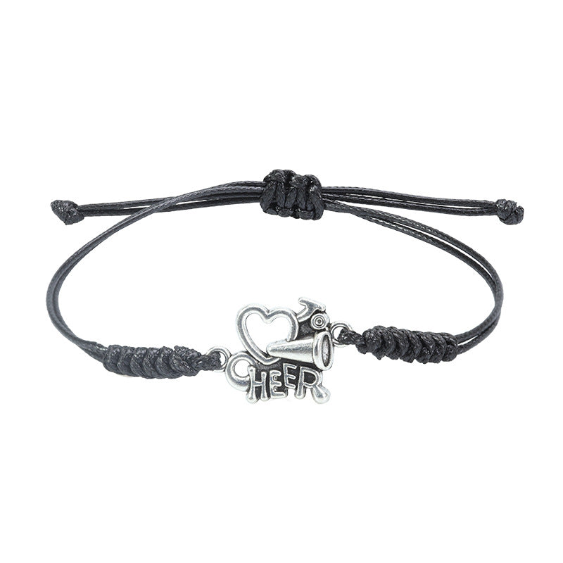 Wholesale Cheerleading Sports Cheer Wax Thread Textile Bracelet