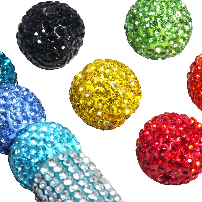 Wholesale 20pcs Soft ceramic colored round beads