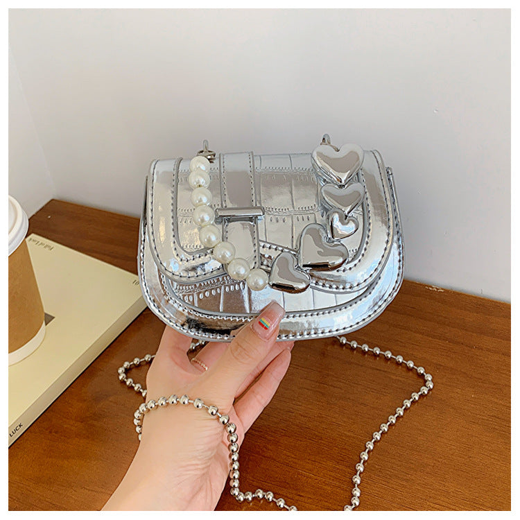 Wholesale Mini Oblique Fashion Shiny Chain Shoulder Bag