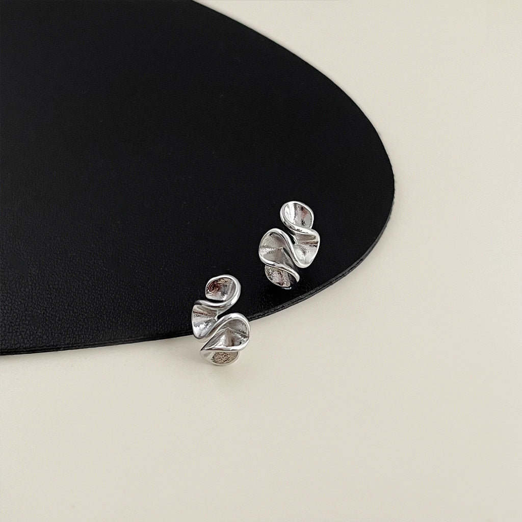 Wholesale Retro geometric metallic irregular earrings