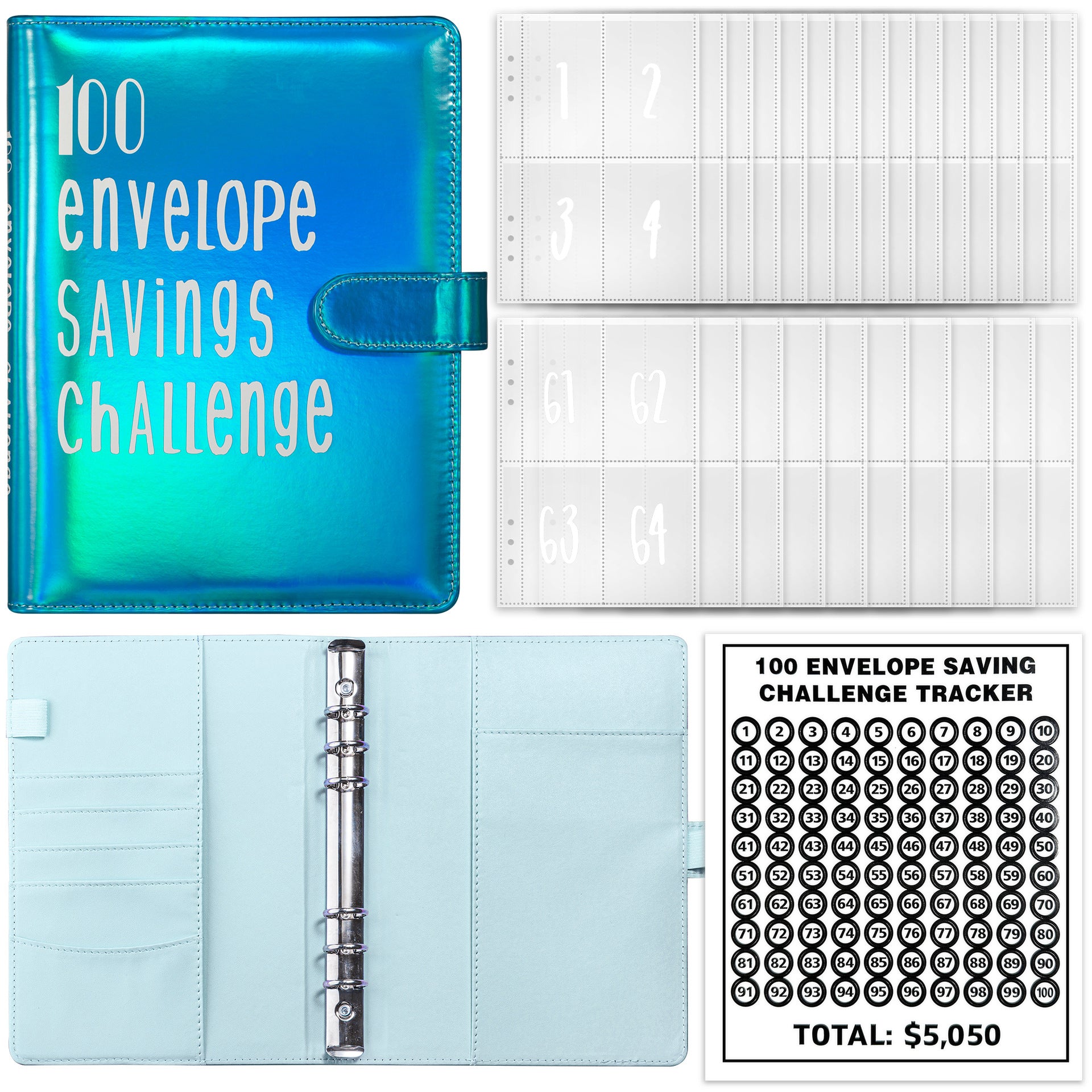 Wholesale PU 100 Day Couple Challenge Money Saving Book Loose Page Book