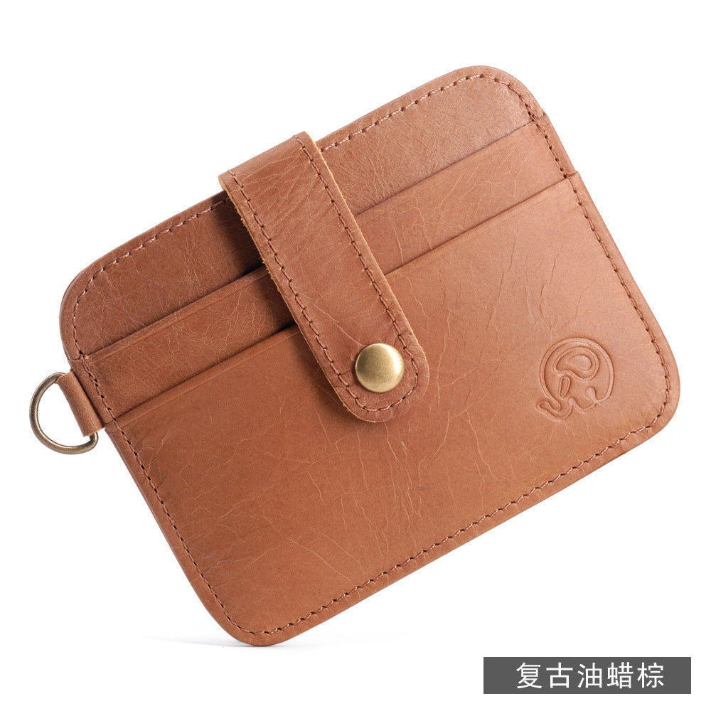 Wholesale First layer cowhide ID card holder men' s wallet