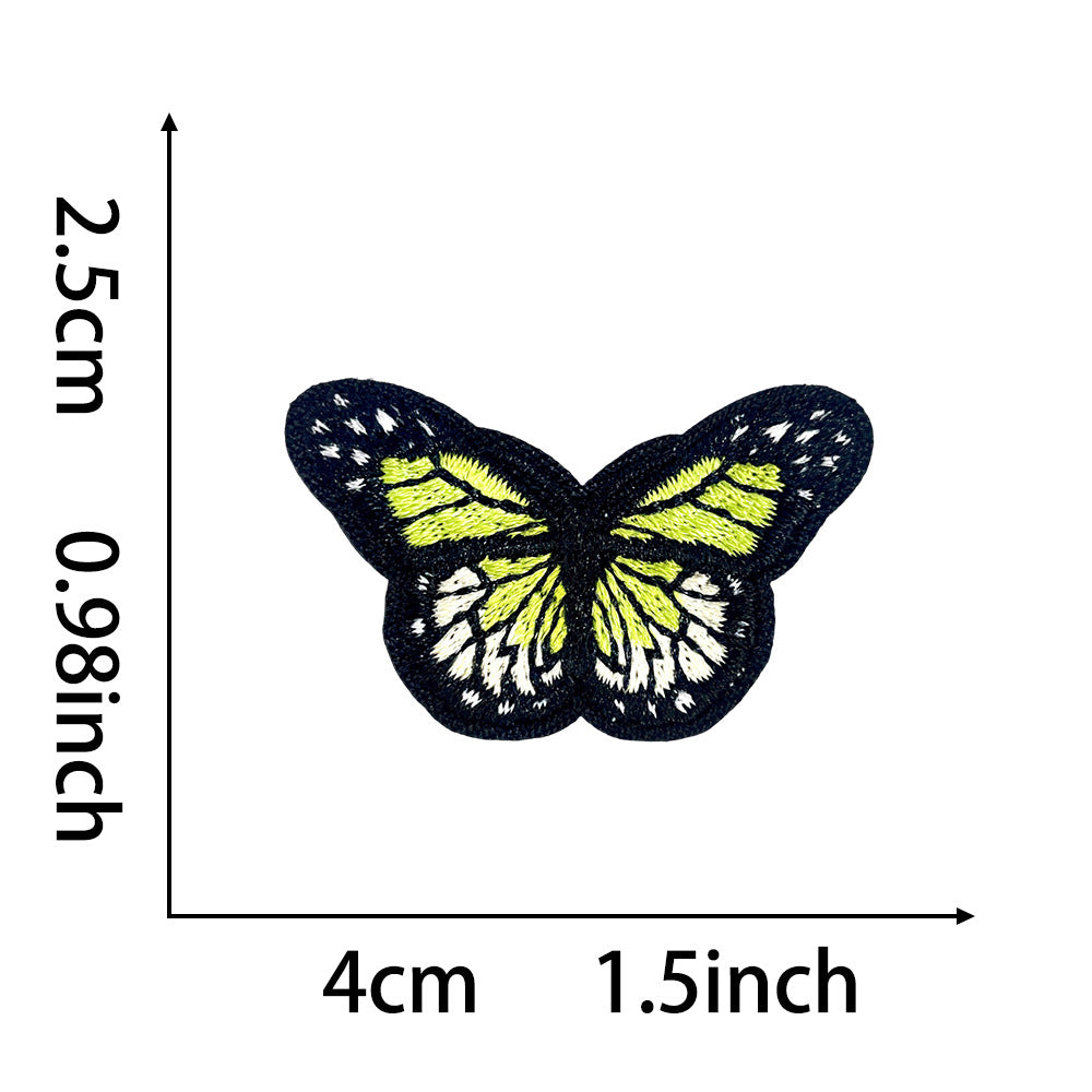 Wholesale Colorful embroidered butterfly patch