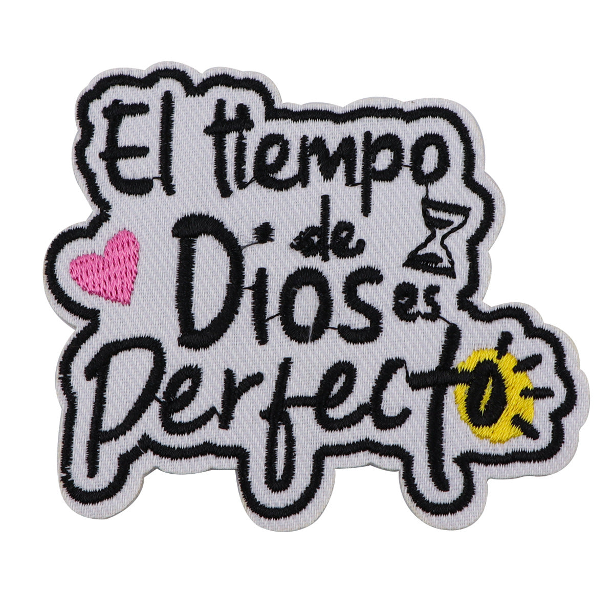 Wholesale 5pcs Simple Love English Black and White Quotations Embroidery Cloth Sticker Patch