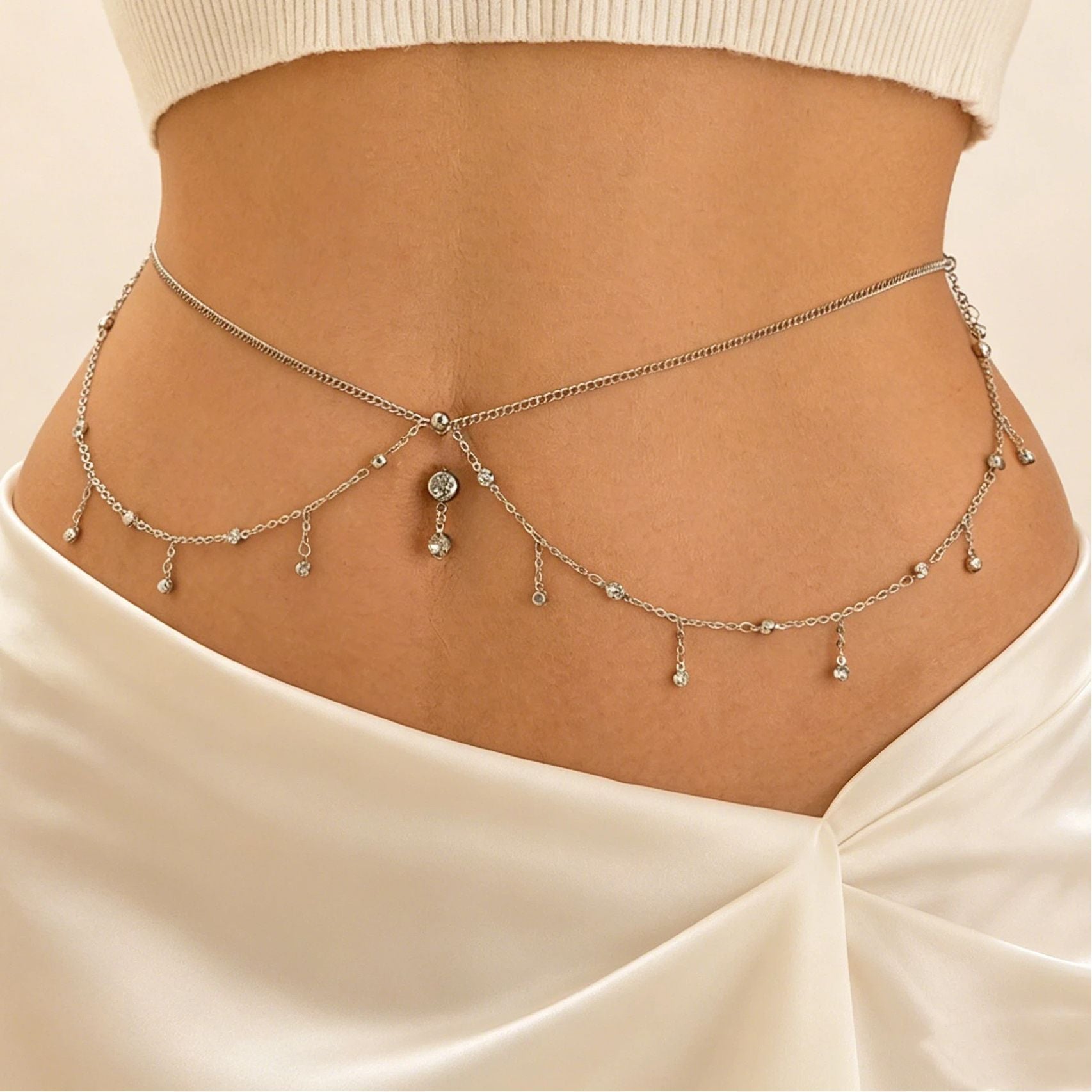 Wholesale Frosted Iron Waist Chain Moon Sun Starfish Design Vacation Style Fashion Accessory For Women
