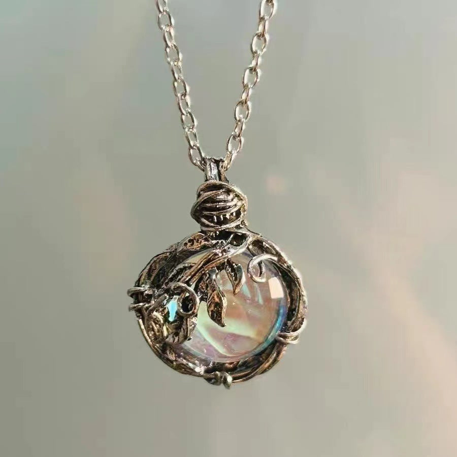 Wholesale Thorns and Aurora Key Rose Butterfly Cartoon Cat Necklace