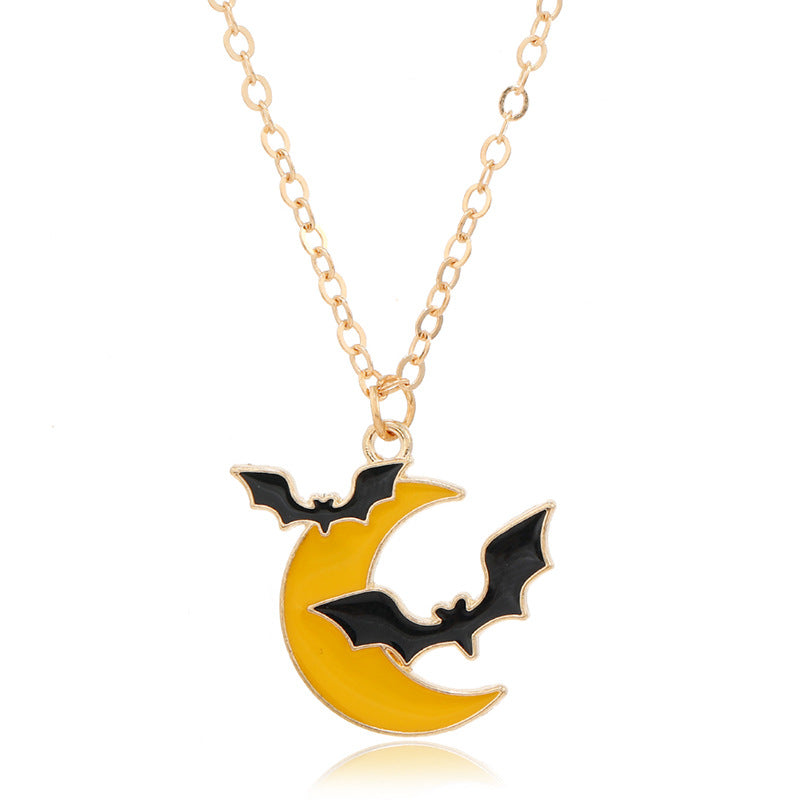 Wholesale Retro Exaggerated Ghost  Ghost Mask  Necklace