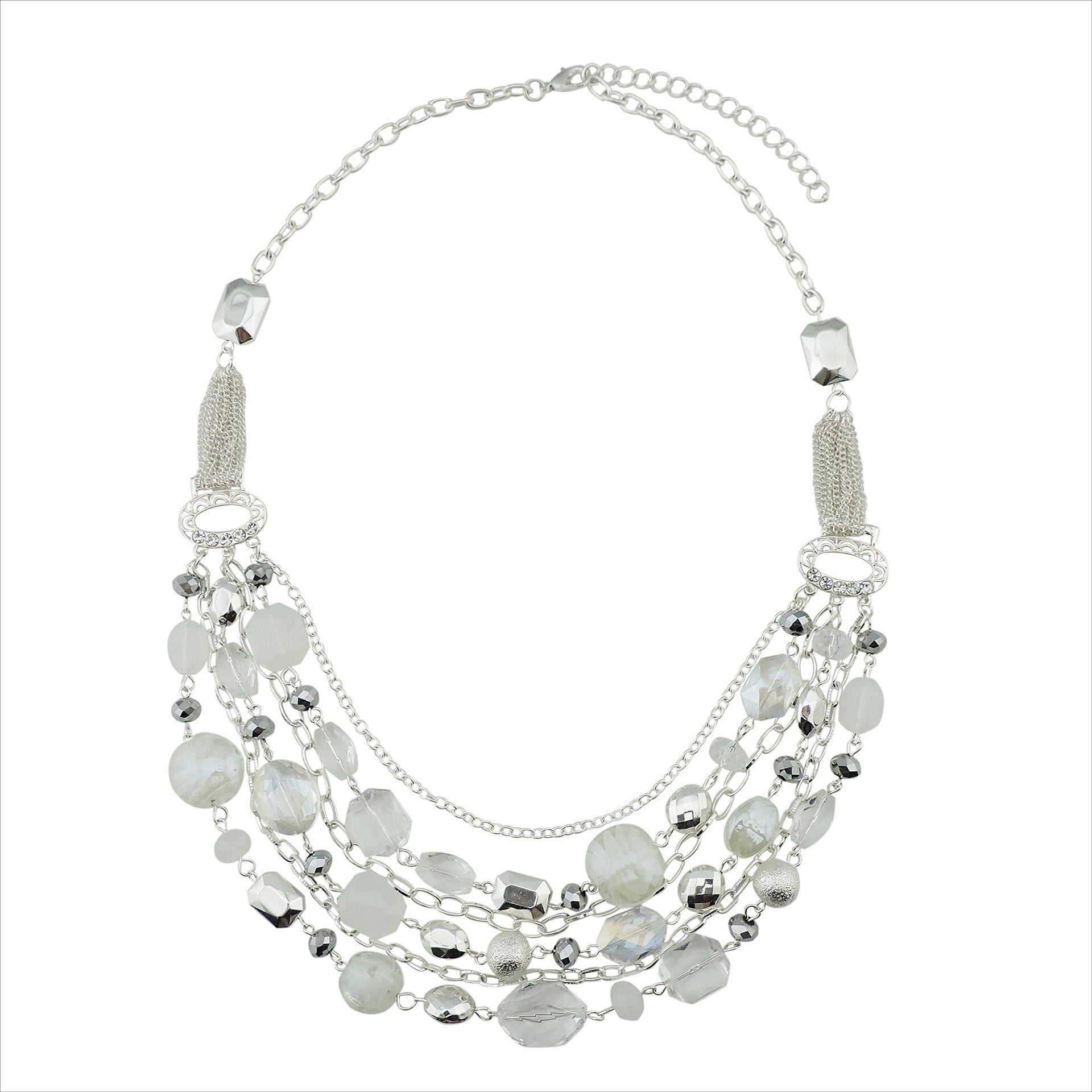 Wholesale Multi-layer Glass Bead Acrylic Necklace