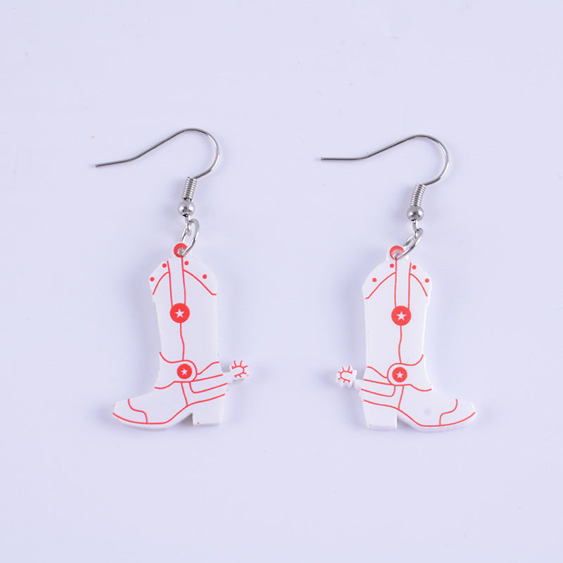 Wholesale Valentine's Day Boots Love Acrylic Earrings