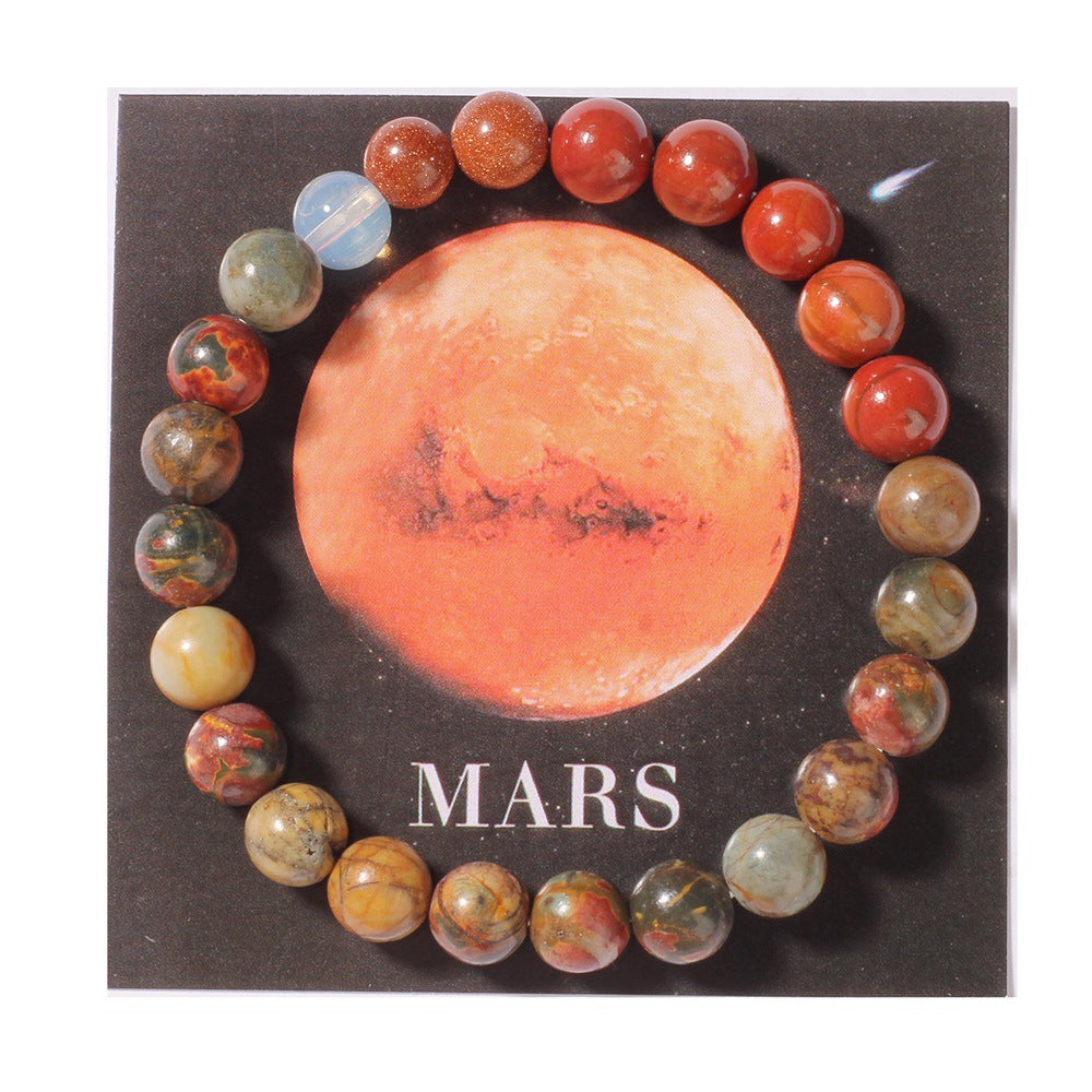 Wholesale Eight Planets Tiger Eye  Picture Stone   Bracelet