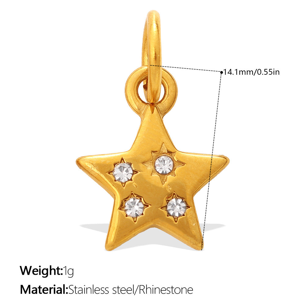Wholesale Star Moon Angel Diamond Set Necklace Pendant Accessories