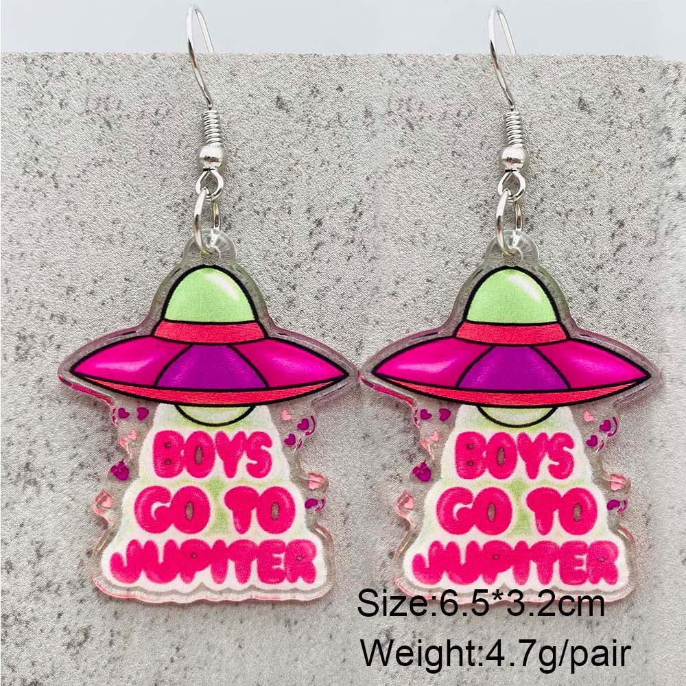 Wholesale Valentine's Day Earrings English Letters LOVE Love Acrylic Earrings