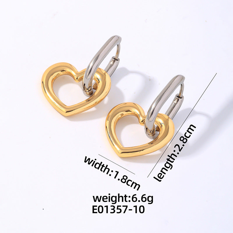 Wholesale Stainless Steel Toggle Love Earrings