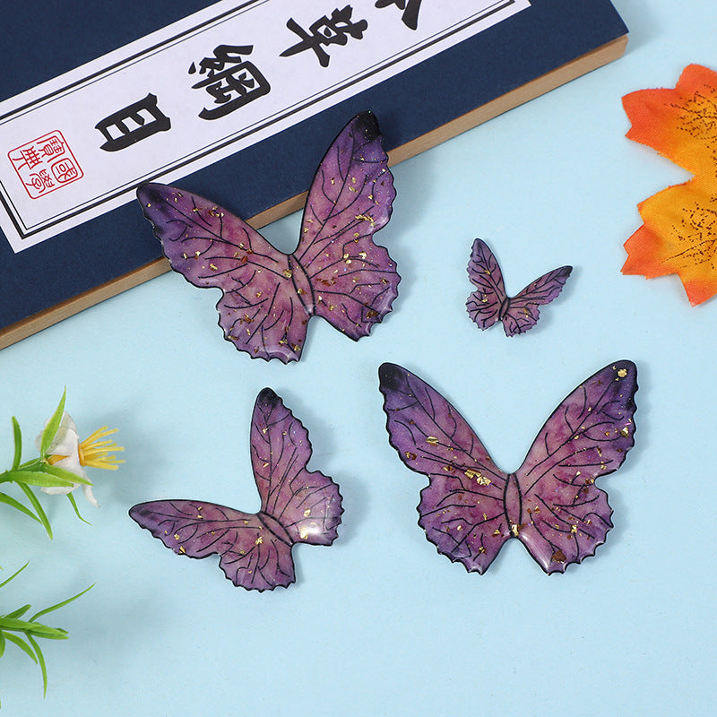 Wholesale  10pcs Shaped Butterfly Epoxy DIY Handmade Jewelry Accessories Earrings
