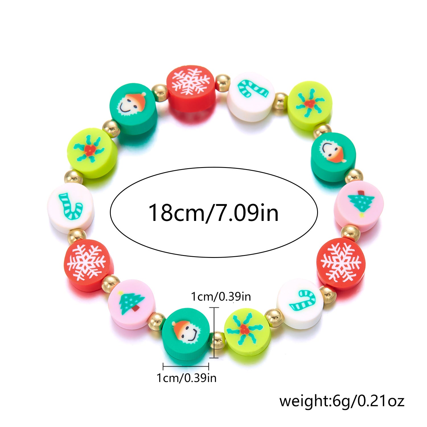 Wholesale Christmas Element Clay Bead bracelet