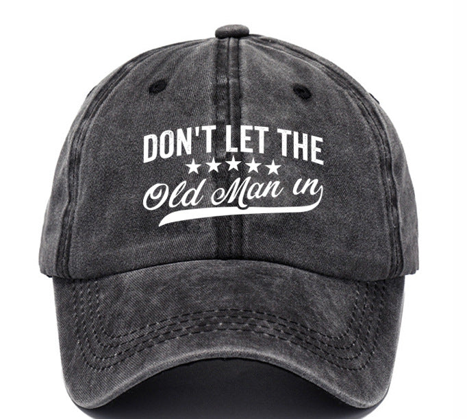 Wholesale Washed Cotton Printed Distressed Vintage Soft Top Baseball Cap
