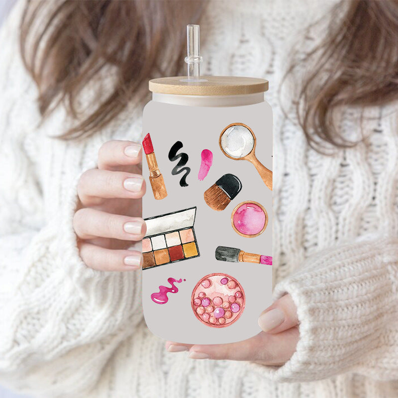 Wholesale Colorful Makeup 16oz Cup UV DTF Wraps