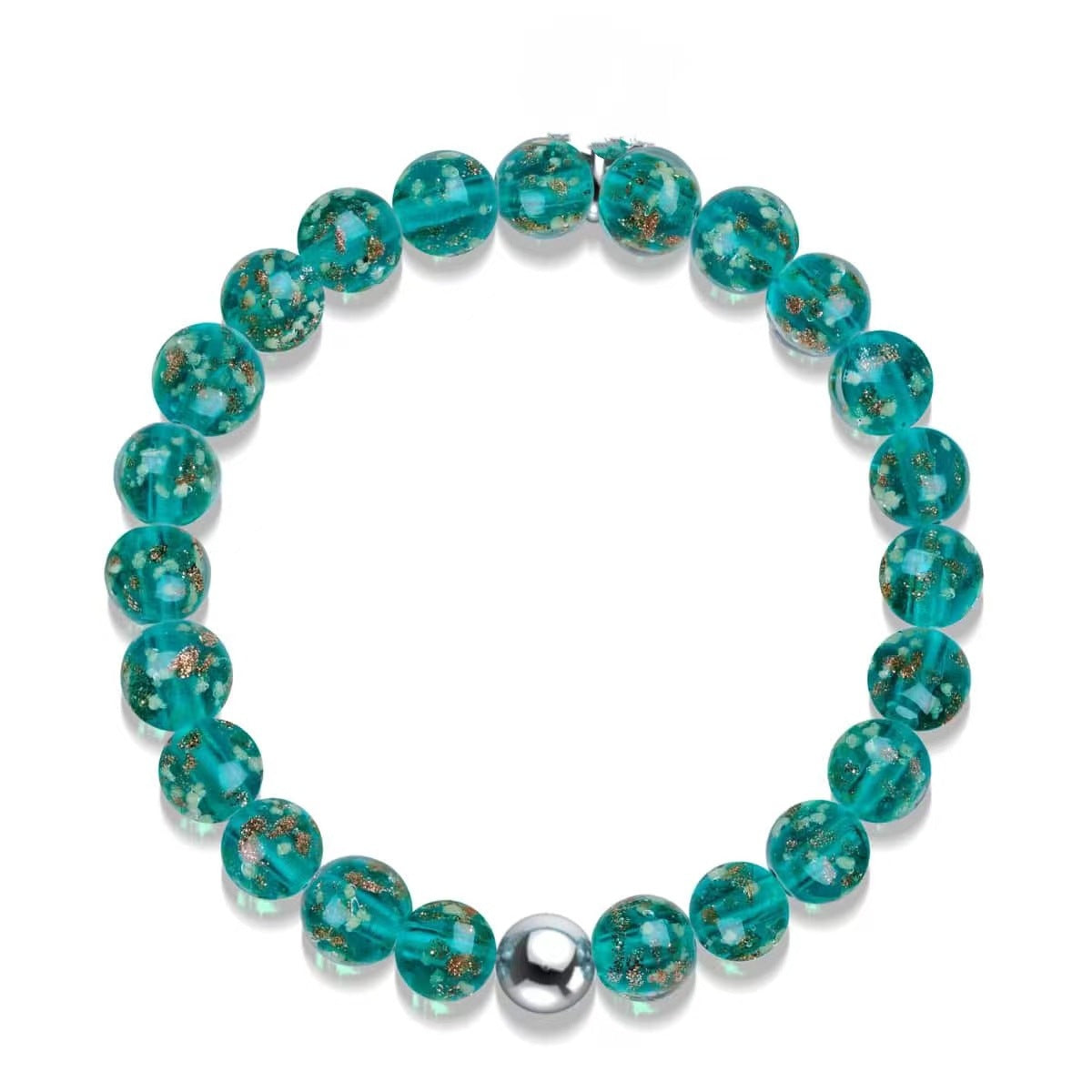 Wholesale Starry Sky Glass Golden Sands Healing Crystal Luminous Bracelet