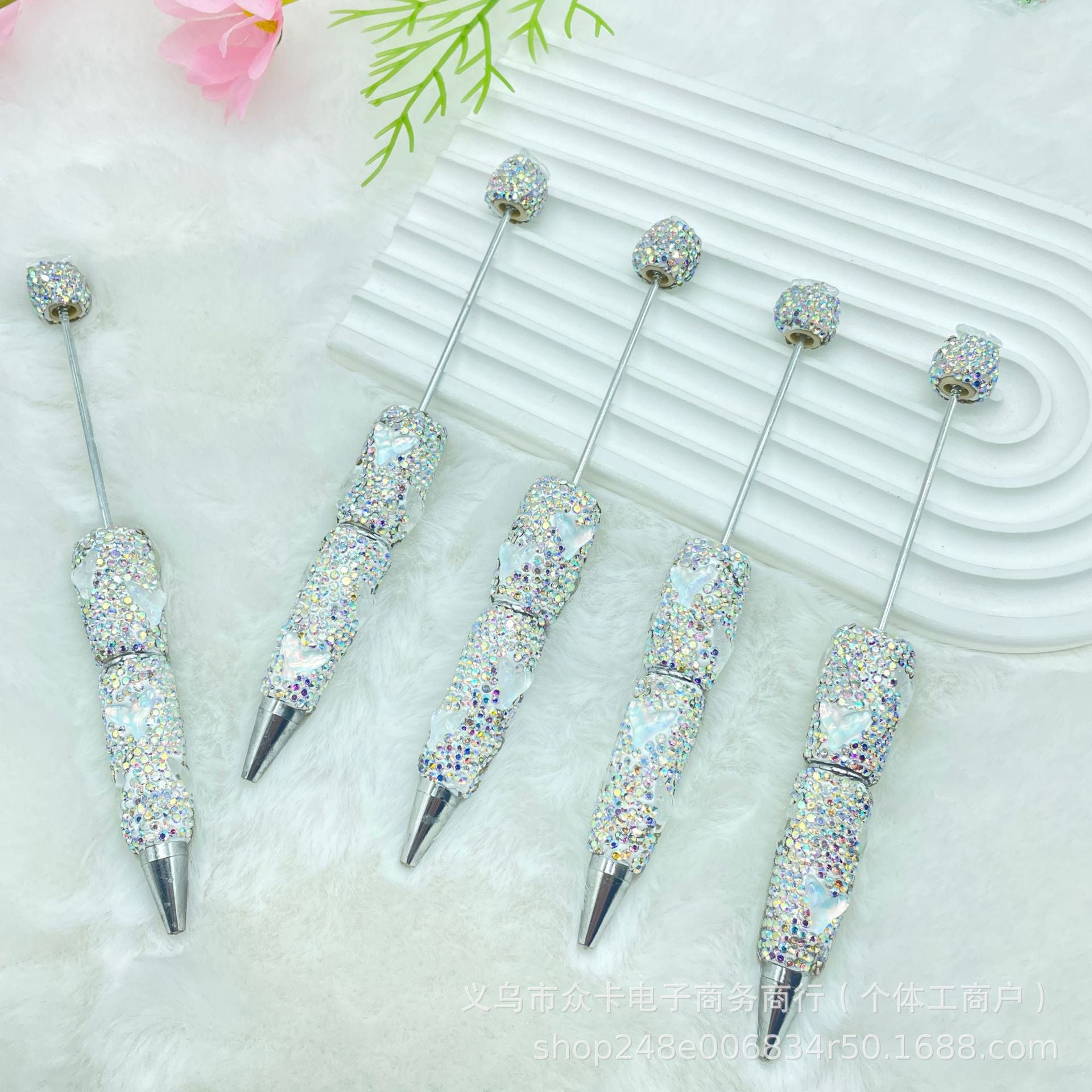 Wholesale 10pcs  Fishtail Cute Rabbit Full Drill DIY Fancy Beadable Pens