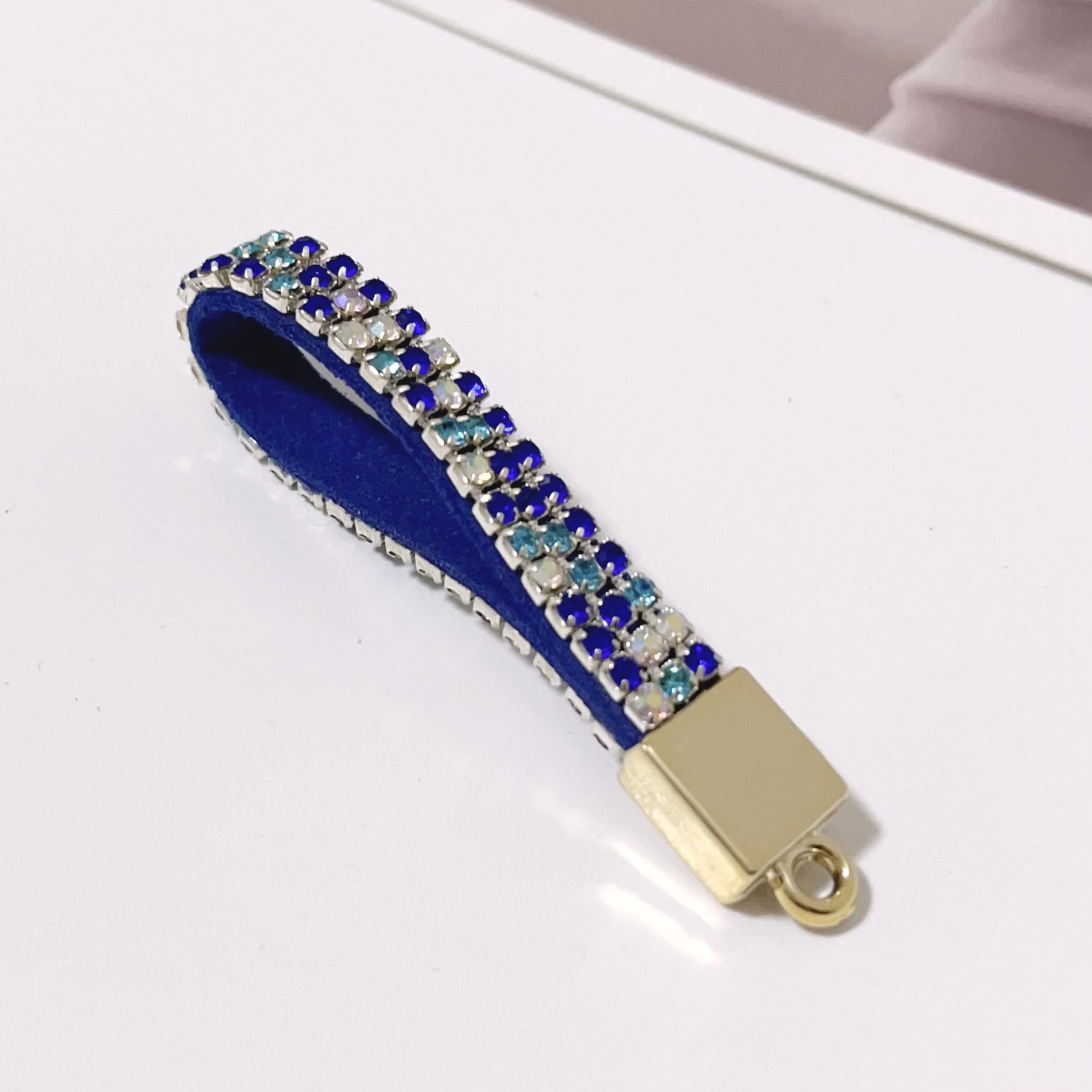 Wholesale 12PCS Rhinestone Hanging Rope Keychains