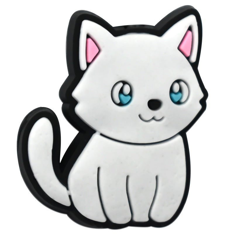 Wholesale Random 100pcs Cute Cartoon Cat Series DIY Pvc Soft Glue Beads