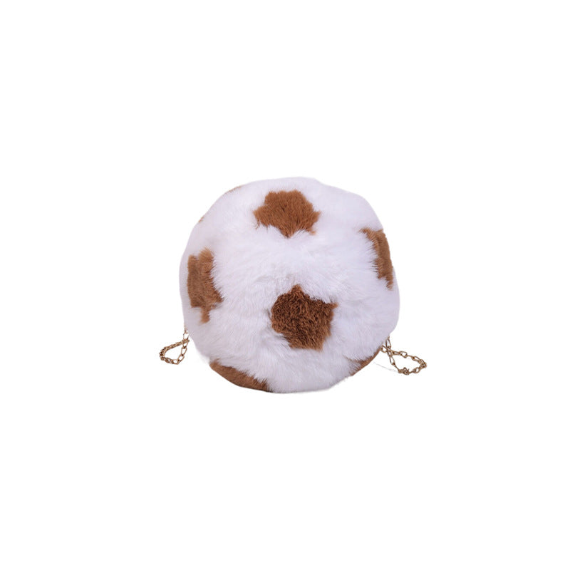 Wholesale Plush Football Bag Plush Chain Single Shoulder Diagonal Straddle Bag