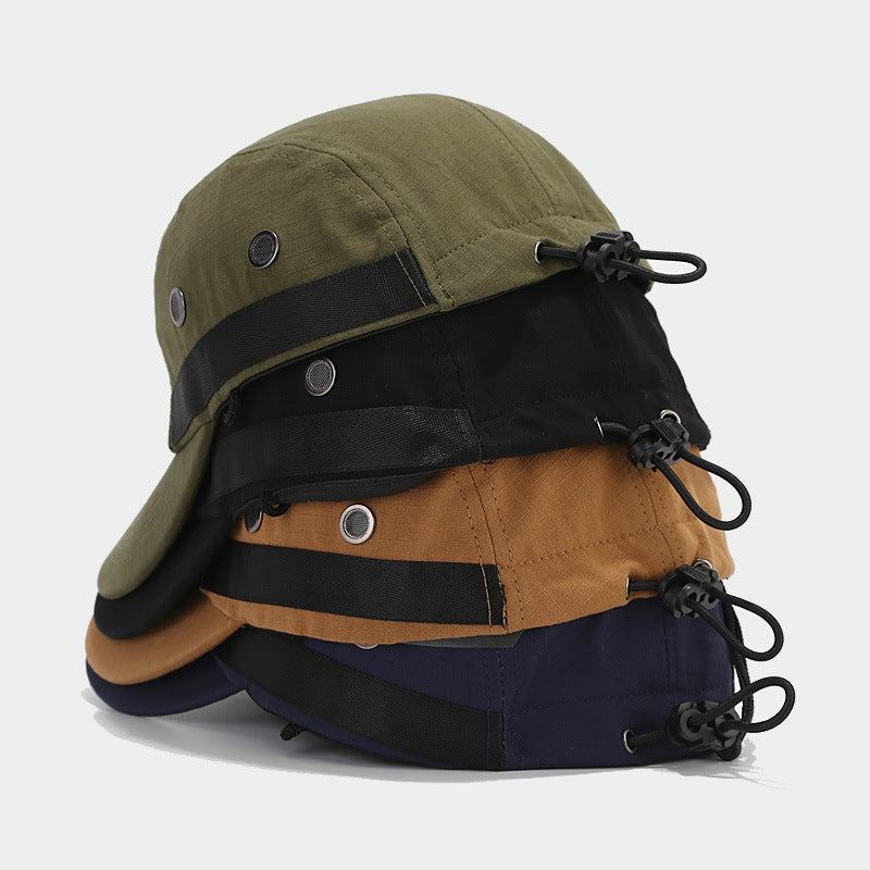 Wholesale Mountain Letter Embroidery Quick Dry Baseball Cap with Windproof Rope