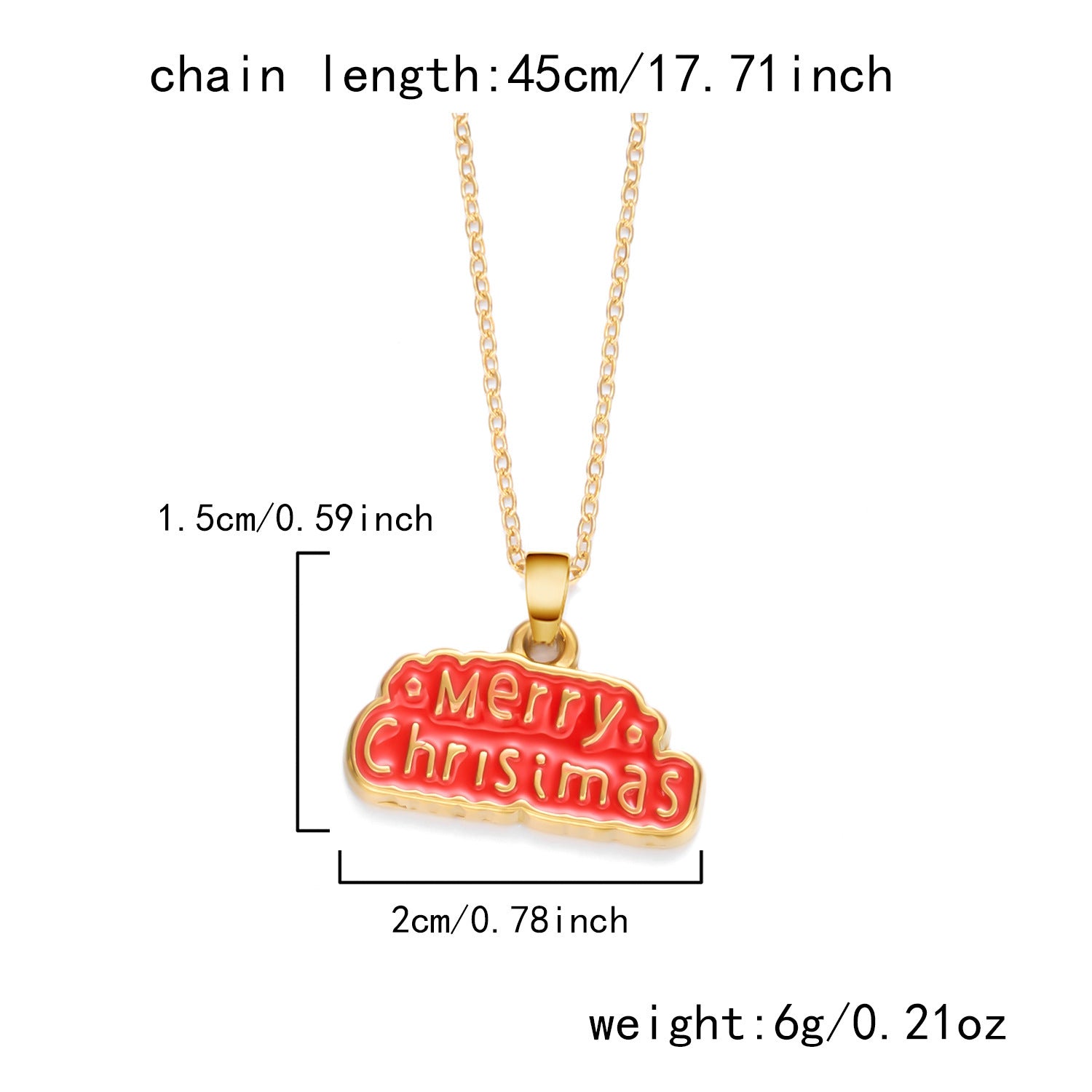 Wholesale Christmas Dopamine Colored Necklace