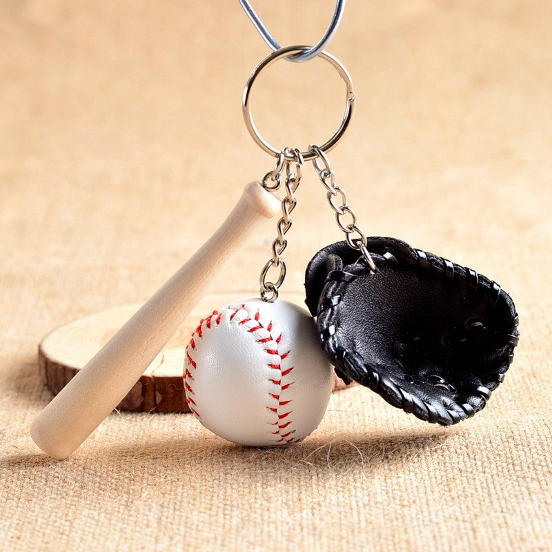 Wholesale PU Baseball Keychains