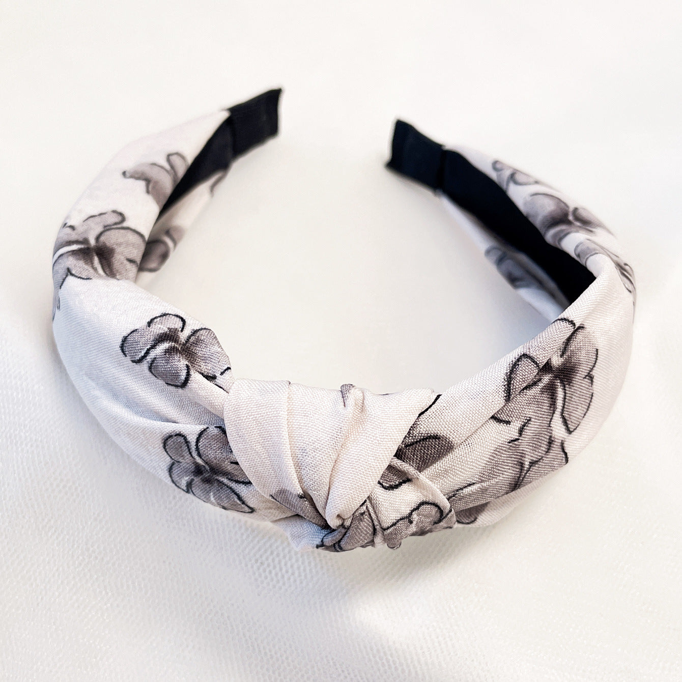 Wholesale Fabric flower cross knot wide edge sweet headband