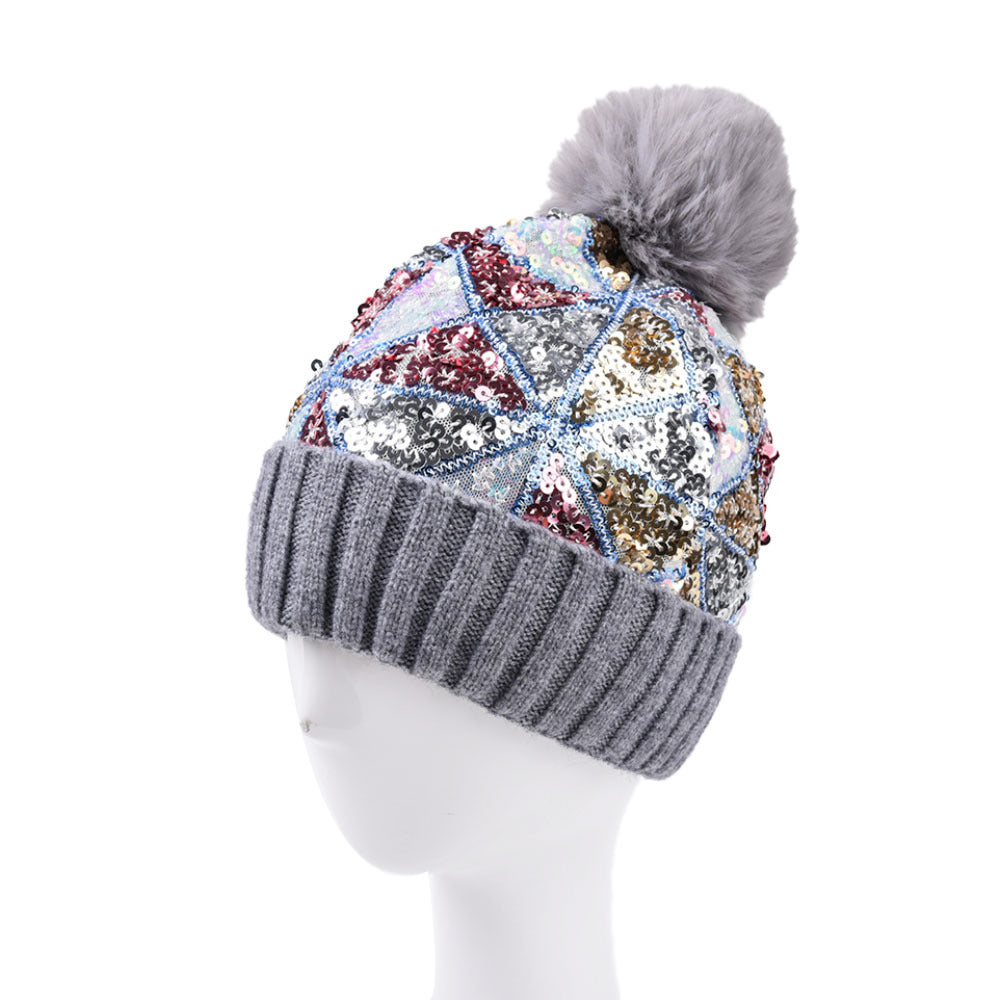 Wholesale Sequin Irregular Knitted Hats