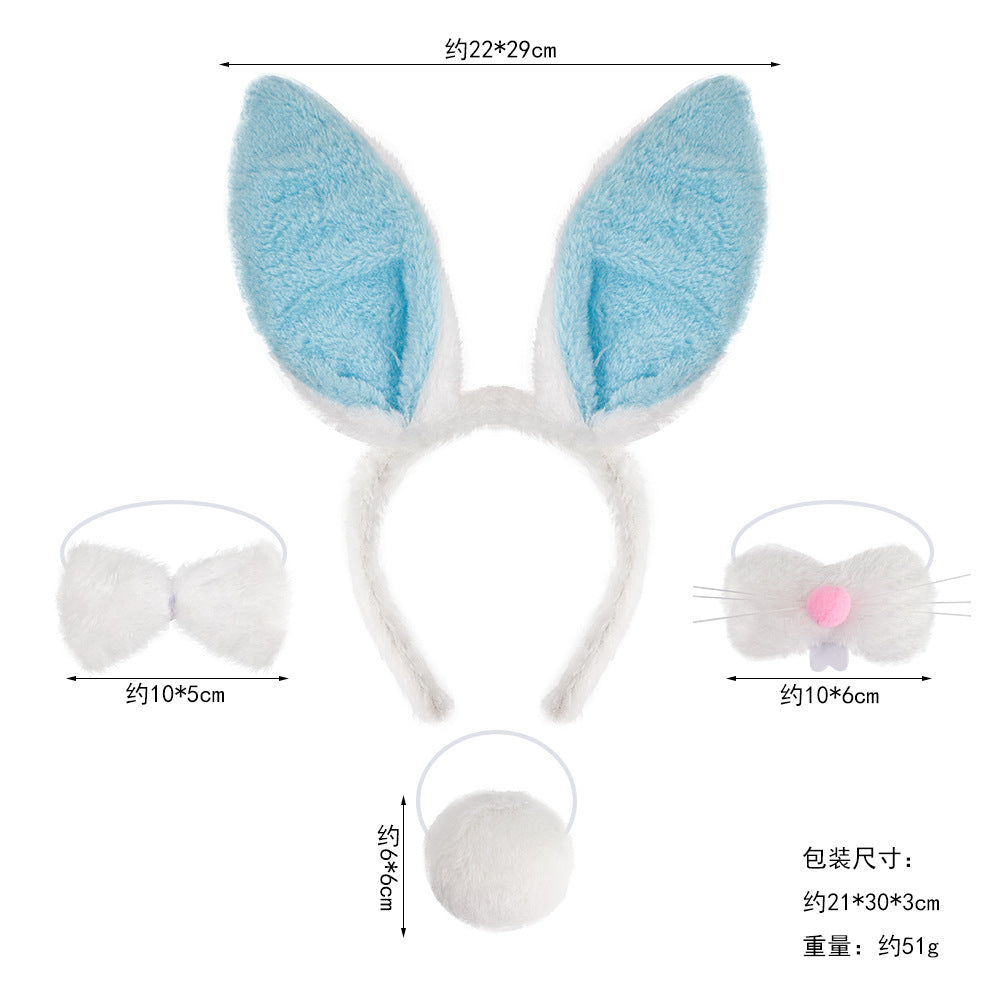 Wholesale Halloween Women Children's Performance Props Easter Cute Plush Rabbit Ear Headwear