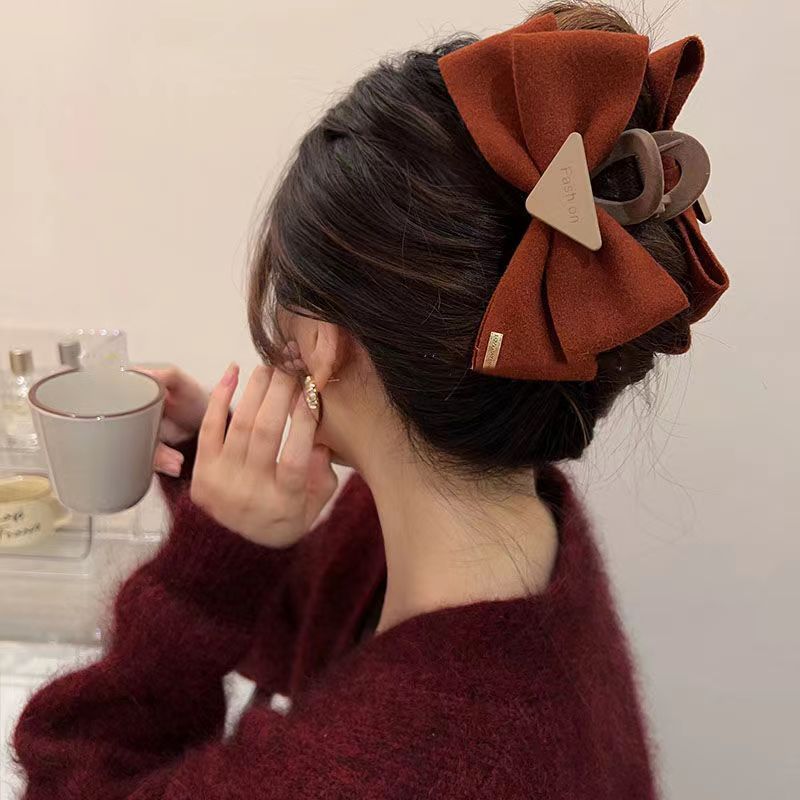 Wholesale Retro Bow High Skull Hair Clip