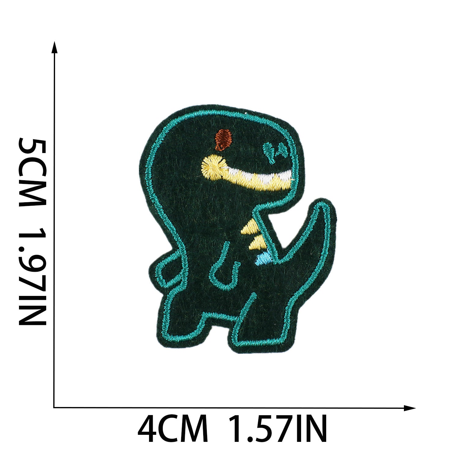 Wholesale Cute Dinosaur Embroidery Patches Polyester Clothing Decoration Set Of 12 Chic DIY Accessory For Boutique Resale