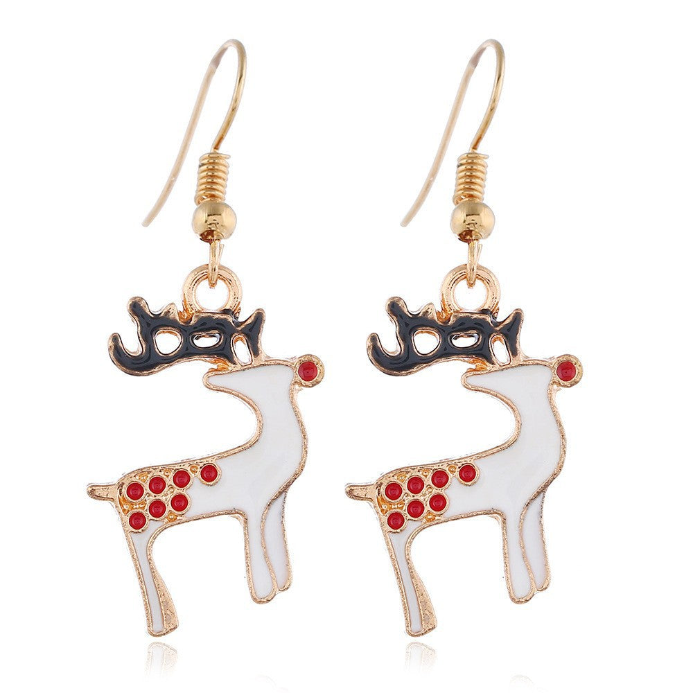 Wholesale Christmas  Reindeer Snowflake Earrings